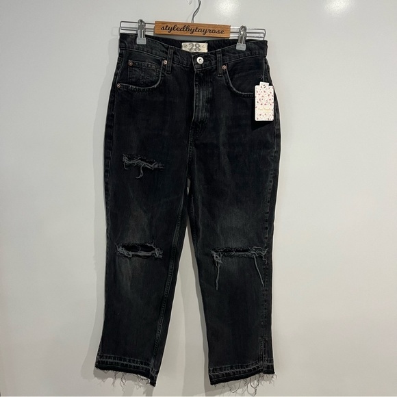 NWT Free People Lita Jeans Crop High Waisted - Picture 4 of 11